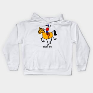 Trot On Pony Cartoon Kids Hoodie